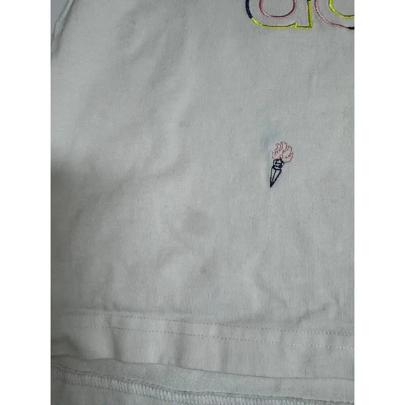 Adidas Olympic Embroidered Crop Tshirt Size Small - Picture 10 of 14